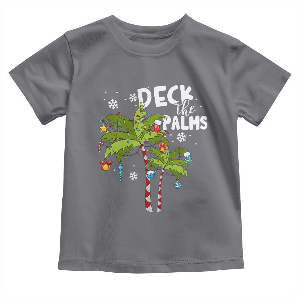 Christmas In Hawaii Toddler T Shirt Deck the Palms Xmas Tree