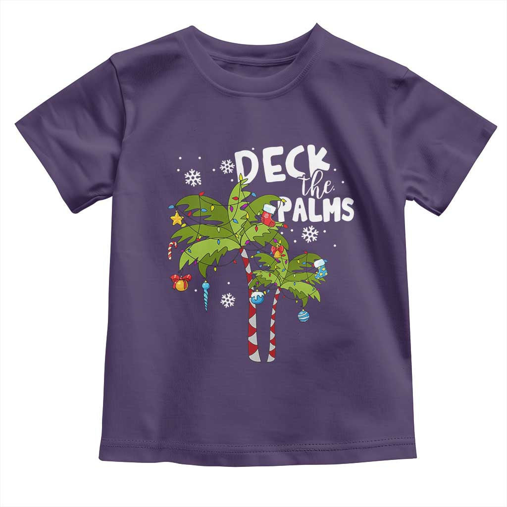 Christmas In Hawaii Toddler T Shirt Deck the Palms Xmas Tree