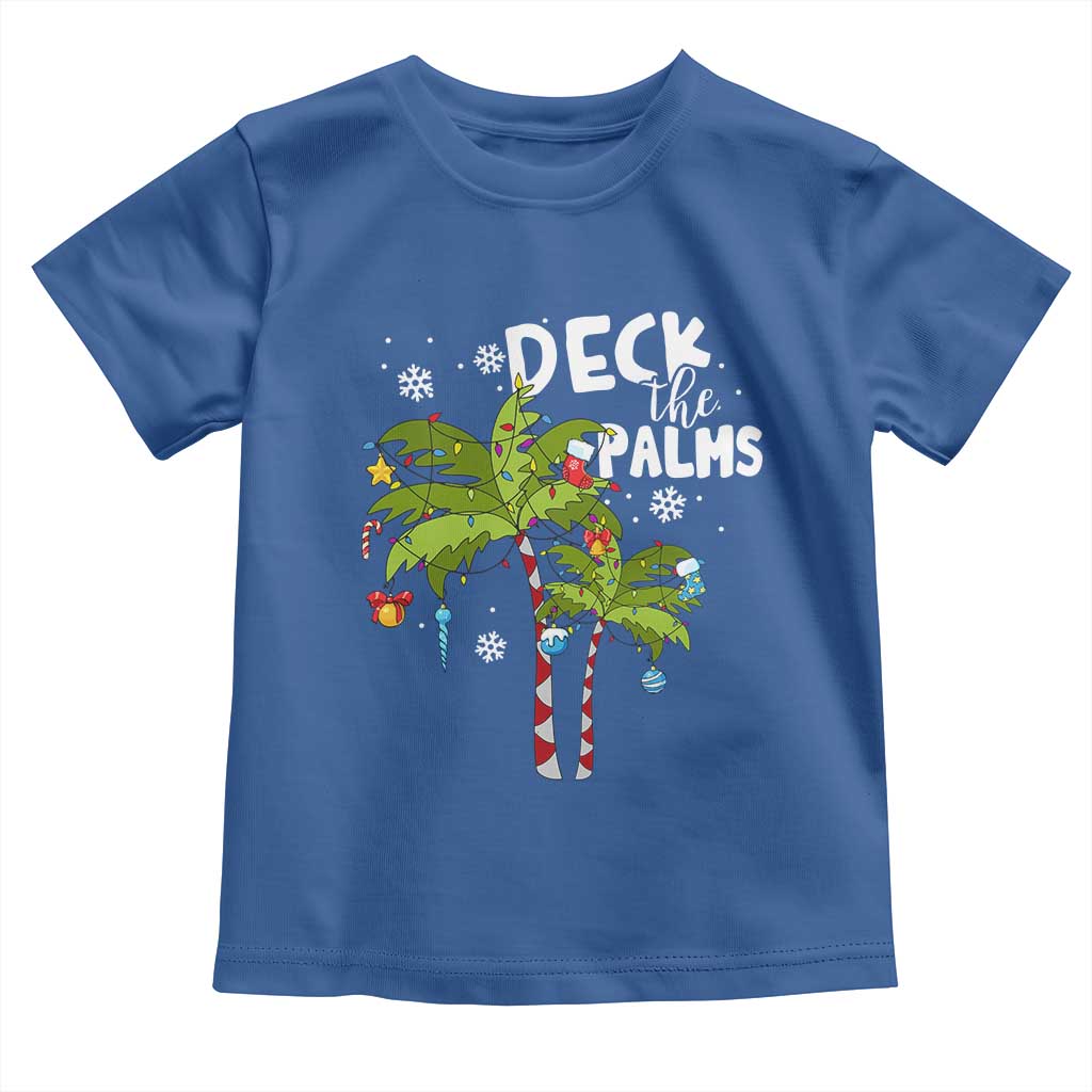 Christmas In Hawaii Toddler T Shirt Deck the Palms Xmas Tree