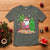 Christmas In Hawaii T Shirt Flamingo Float Xmas Palm Tree Surfboard Cute Santa At Beach - Wonder Print Shop