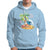 Christmas In Hawaii Hoodie Palm Tree Firework Santa At Beach Drinking Coconut - Wonder Print Shop