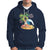 Christmas In Hawaii Hoodie Palm Tree Firework Santa At Beach Drinking Coconut - Wonder Print Shop