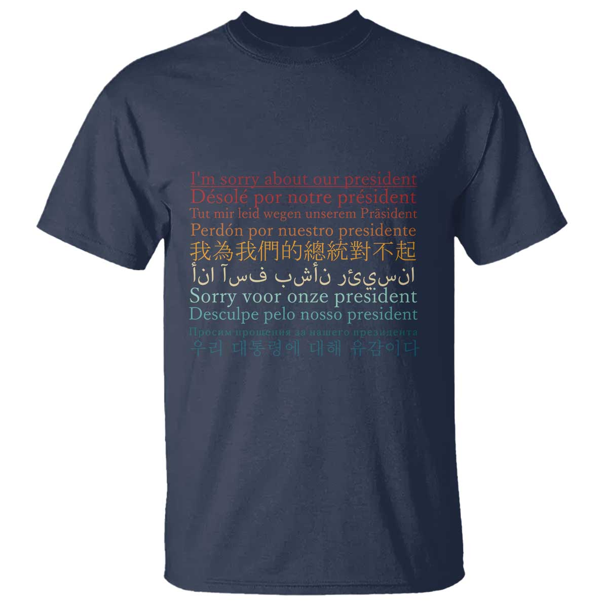 Sorry About Our President Not My President T Shirt - Wonder Print Shop