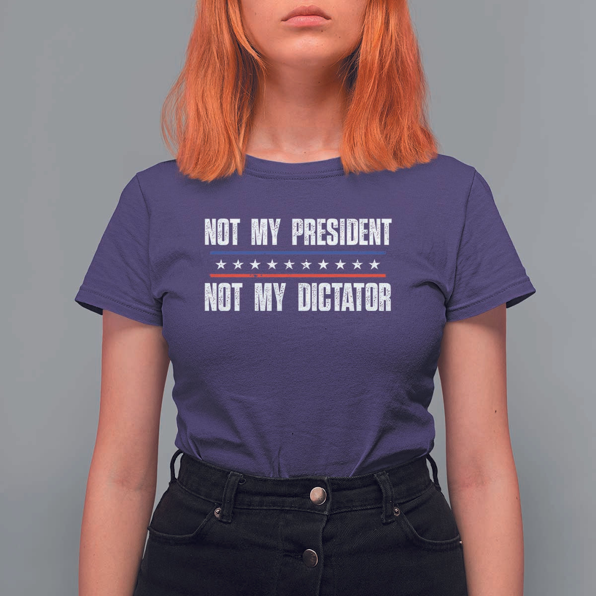Not My President Not My Dictator T Shirt For Women - Wonder Print Shop
