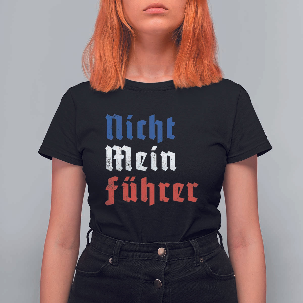 Nicht Mein Fuhrer Not My President German Style T Shirt For Women - Wonder Print Shop
