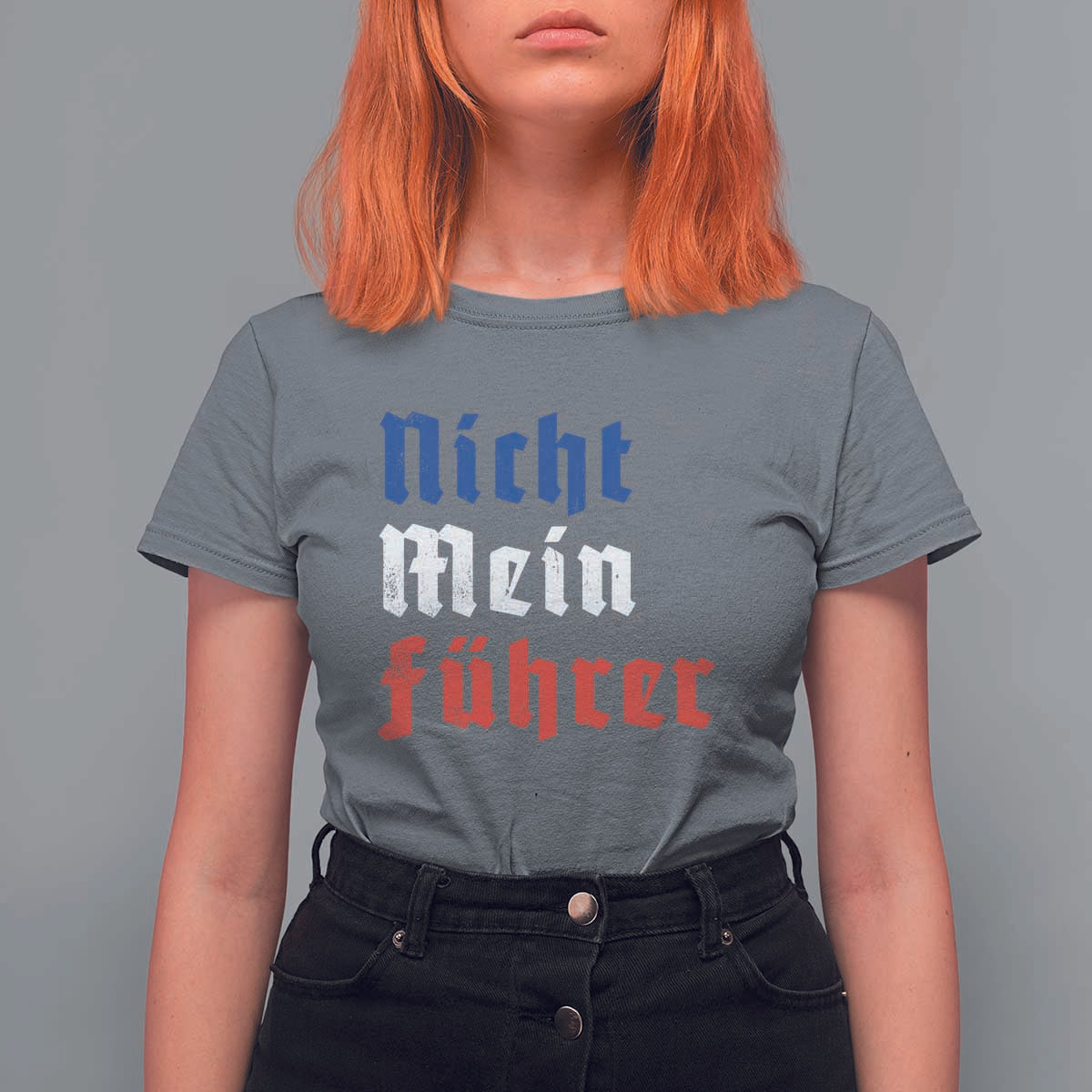 Nicht Mein Fuhrer Not My President German Style T Shirt For Women - Wonder Print Shop