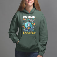100th Day Of School Hoodie 100 Days Smarter Outer Space Magic Book - Wonder Print Shop