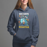 100th Day Of School Hoodie 100 Days Smarter Outer Space Magic Book - Wonder Print Shop