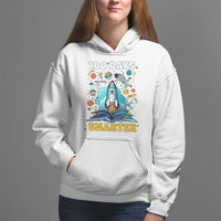 100th Day Of School Hoodie 100 Days Smarter Outer Space Magic Book - Wonder Print Shop
