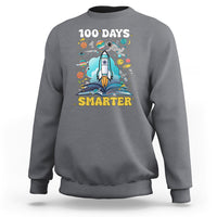 100th Day Of School Sweatshirt 100 Days Smarter Outer Space Magic Book - Wonder Print Shop