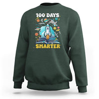 100th Day Of School Sweatshirt 100 Days Smarter Outer Space Magic Book - Wonder Print Shop