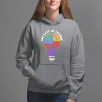 100th Day Of School Hoodie 100 Days Smarter Kinder Stronger Brighter Brave - Wonder Print Shop