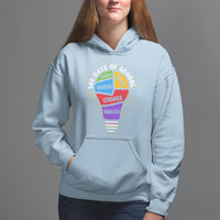 100th Day Of School Hoodie 100 Days Smarter Kinder Stronger Brighter Brave - Wonder Print Shop