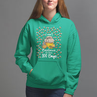 100th Day Of School Hoodie I Can't Beelieve It is 100 Days Smarter Funny Bee - Wonder Print Shop