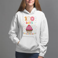 100th Day Of School Hoodie 100 Days Sprinkled With Fun Cupcake Donut - Wonder Print Shop