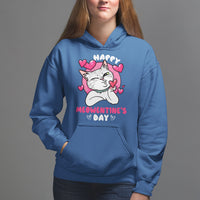 Valentine's Day Hoodie Happy Meowentine Cute Cat Kisses - Wonder Print Shop