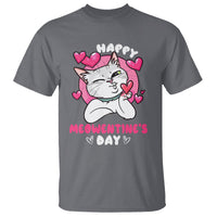 Valentine's Day T Shirt Happy Meowentine Cute Cat Kisses - Wonder Print Shop