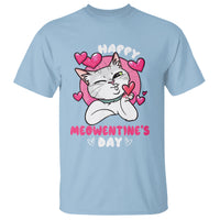 Valentine's Day T Shirt Happy Meowentine Cute Cat Kisses - Wonder Print Shop