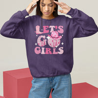 Let's Go Girls Retro Cowgirls Howdy Vintage Western Country Sweatshirt - Wonder Print Shop