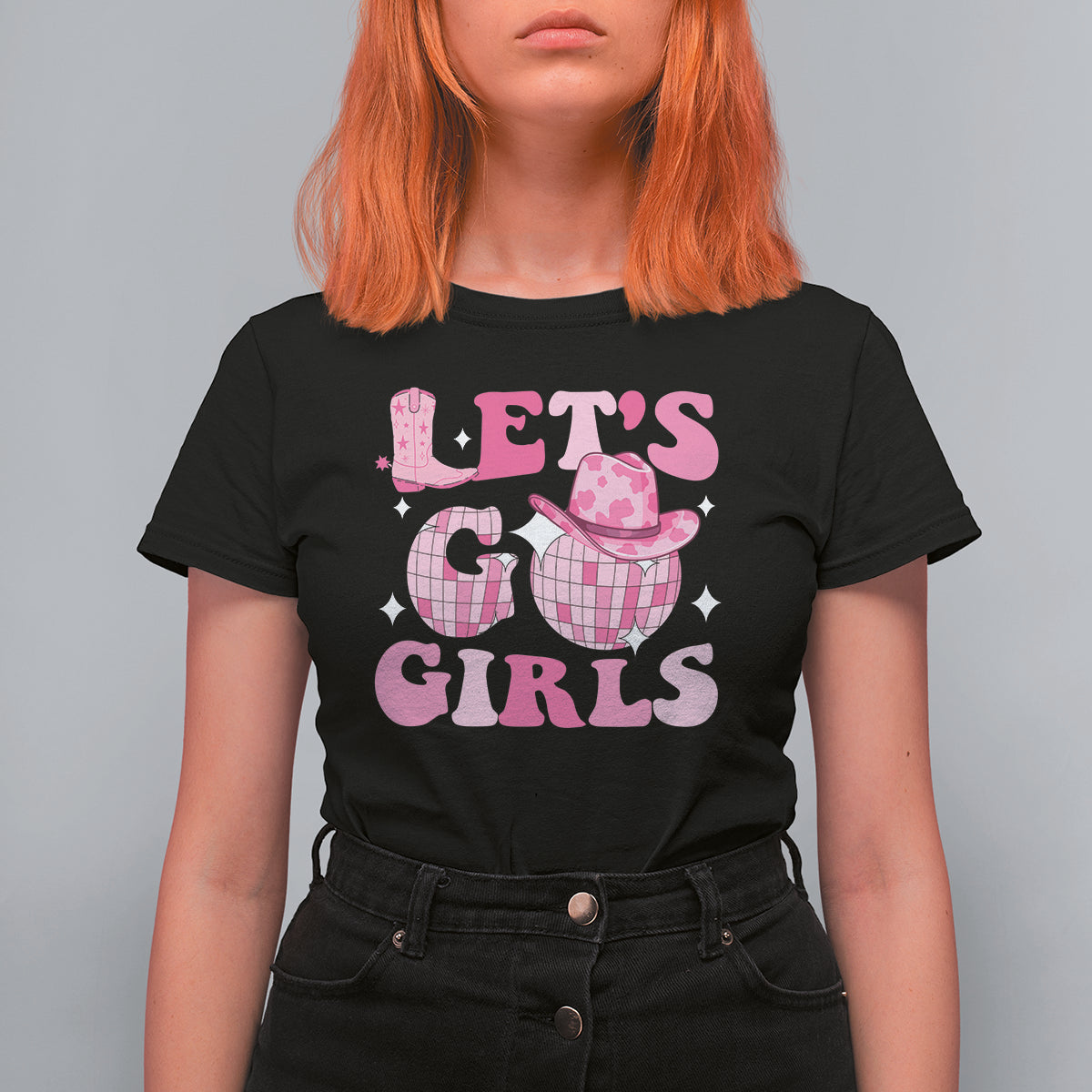 Let's Go Girls Retro Cowgirls Howdy Vintage Western Country T Shirt For Women - Wonder Print Shop