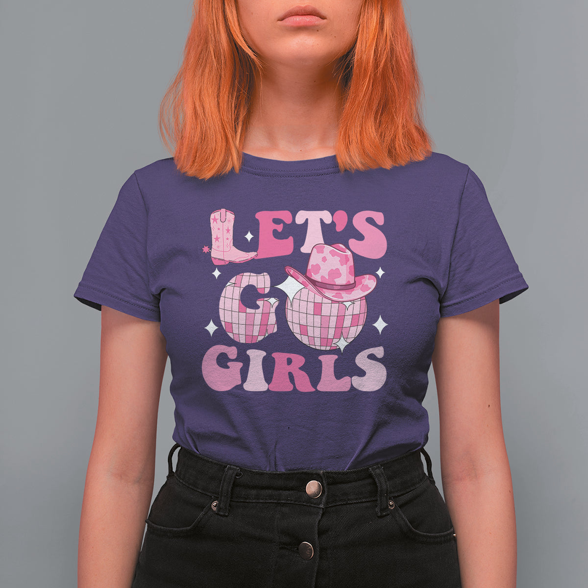 Let's Go Girls Retro Cowgirls Howdy Vintage Western Country T Shirt For Women - Wonder Print Shop