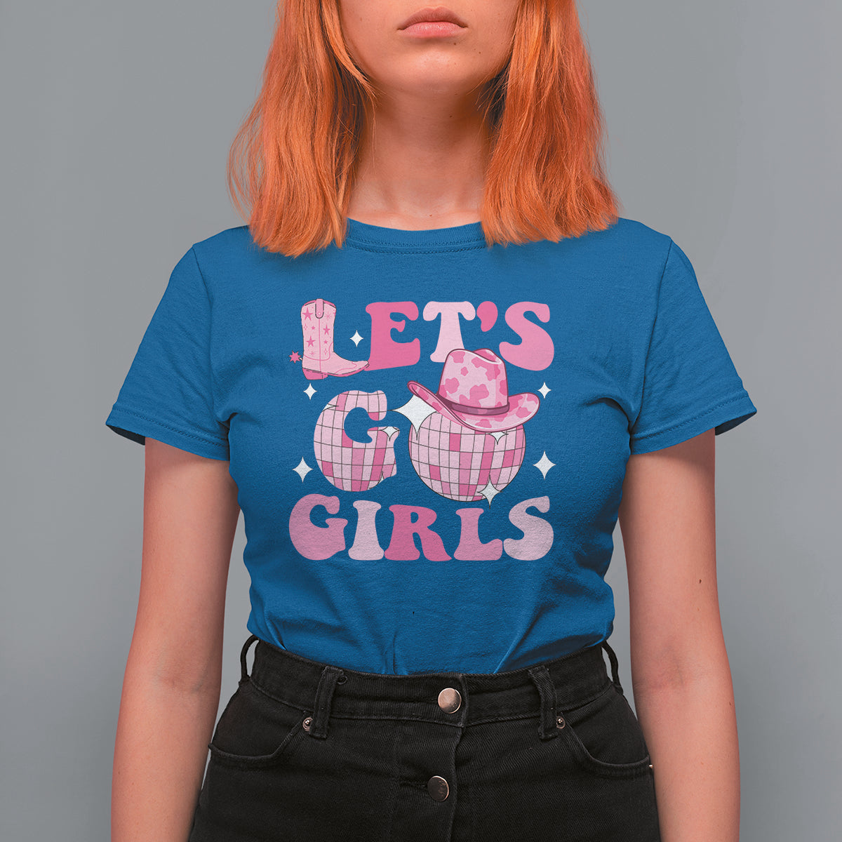 Let's Go Girls Retro Cowgirls Howdy Vintage Western Country T Shirt For Women - Wonder Print Shop