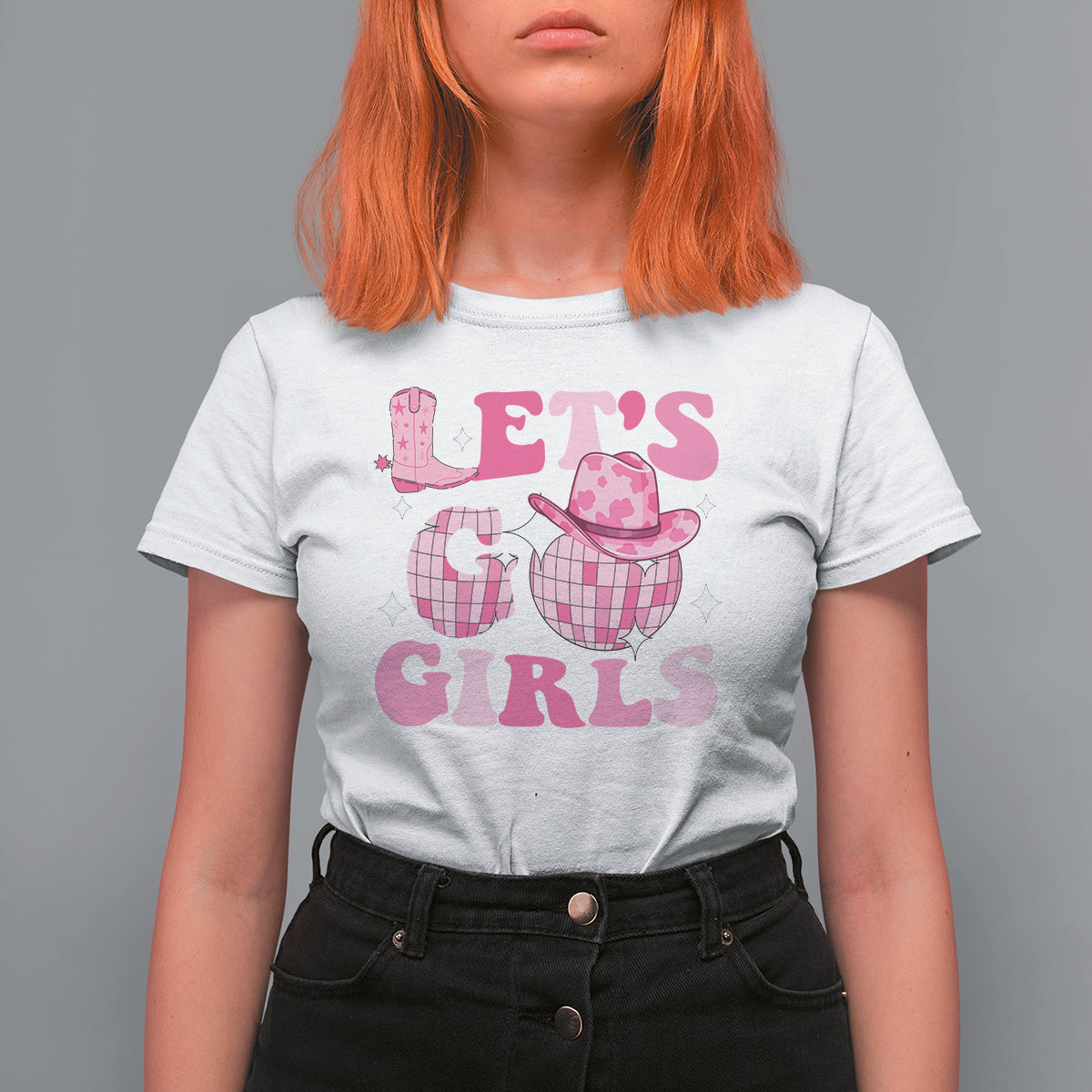 Let's Go Girls Retro Cowgirls Howdy Vintage Western Country T Shirt For Women - Wonder Print Shop