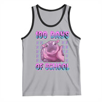 100th Day Of School Tank Top Cute Moo Deng Baby Hippo 100 Days