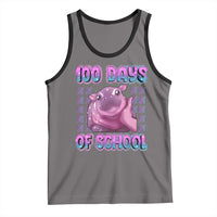 100th Day Of School Tank Top Cute Moo Deng Baby Hippo 100 Days