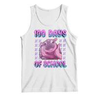 100th Day Of School Tank Top Cute Moo Deng Baby Hippo 100 Days