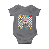 Moo Deng 100th Day Of School Baby Onesie Cute Baby Hippo 100 Days