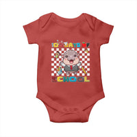 Moo Deng 100th Day Of School Baby Onesie Cute Baby Hippo 100 Days