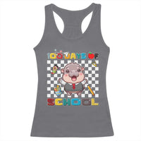 Moo Deng 100th Day Of School Racerback Tank Top Cute Baby Hippo 100 Days