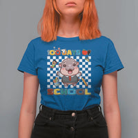 Moo Deng 100th Day Of School T Shirt For Women Cute Baby Hippo 100 Days - Wonder Print Shop