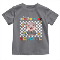 Moo Deng 100th Day Of School Toddler T Shirt Cute Baby Hippo 100 Days