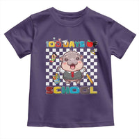 Moo Deng 100th Day Of School Toddler T Shirt Cute Baby Hippo 100 Days