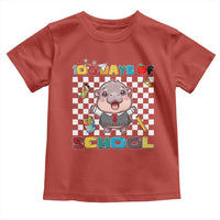 Moo Deng 100th Day Of School Toddler T Shirt Cute Baby Hippo 100 Days