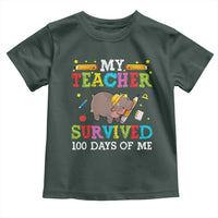 Funny Moo Deng 100th Day Of School Toddler T Shirt My Teacher Survived 100 Days Of Me