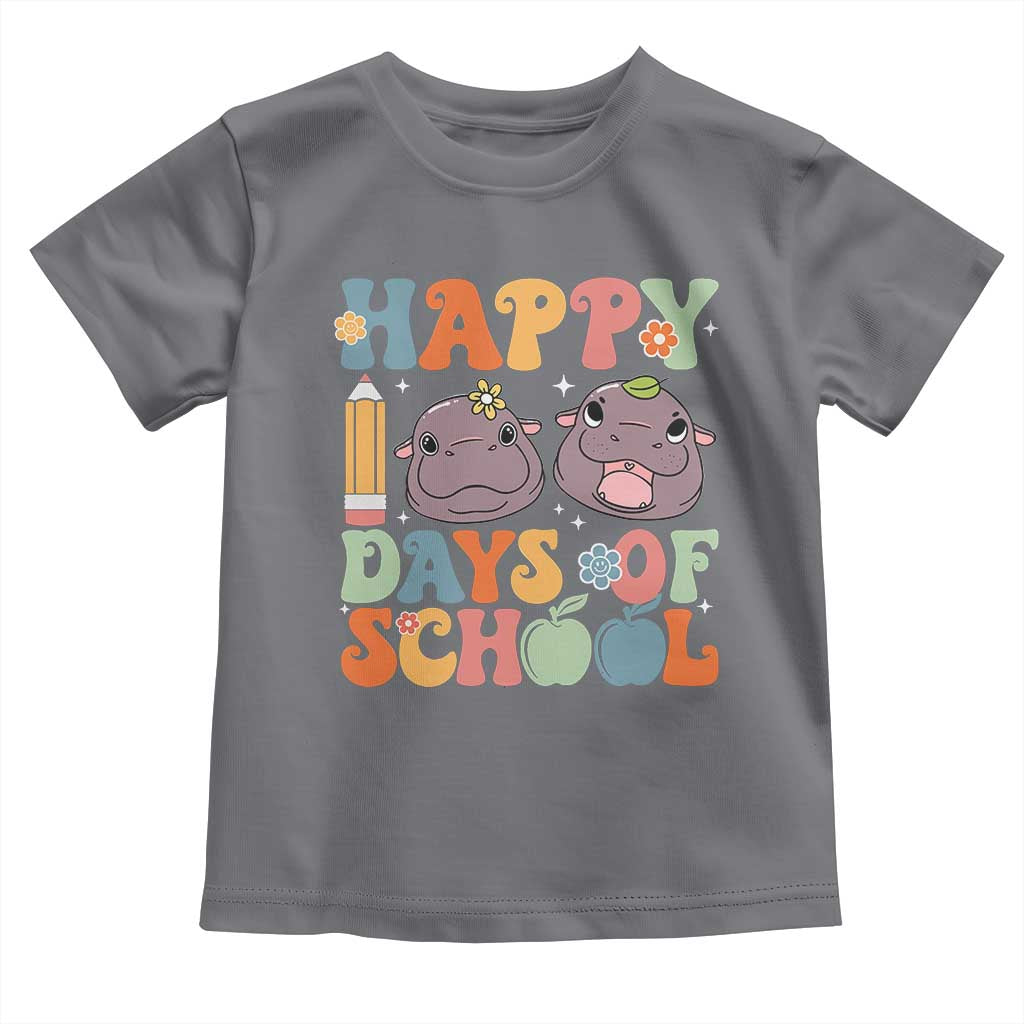 Happy 100 Days Of School Cute Moo Deng Toddler T Shirt