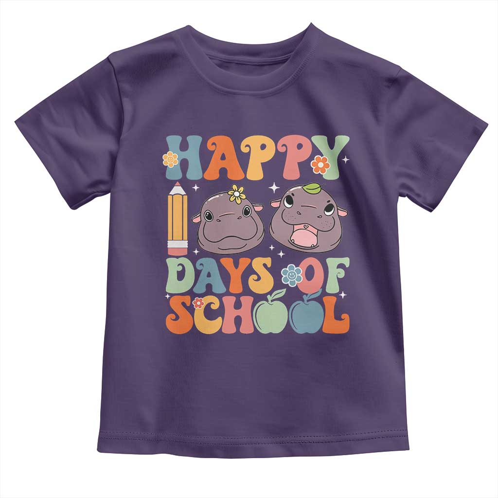 Happy 100 Days Of School Cute Moo Deng Toddler T Shirt