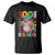 Funny 100th Day Of School Moo Deng T Shirt Cute Baby Hippo Colorful 100 Days - Wonder Print Shop