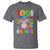 Funny 100th Day Of School Moo Deng T Shirt Cute Baby Hippo Colorful 100 Days - Wonder Print Shop