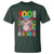 Funny 100th Day Of School Moo Deng T Shirt Cute Baby Hippo Colorful 100 Days - Wonder Print Shop