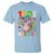 Funny 100th Day Of School Moo Deng T Shirt Cute Baby Hippo Colorful 100 Days - Wonder Print Shop