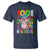 Funny 100th Day Of School Moo Deng T Shirt Cute Baby Hippo Colorful 100 Days - Wonder Print Shop