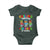 Funny Chilling Through 100 Days Of school Baby Onesie