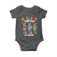 Funny Chilling Through 100 Days Of school Baby Onesie