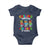 Funny Chilling Through 100 Days Of school Baby Onesie