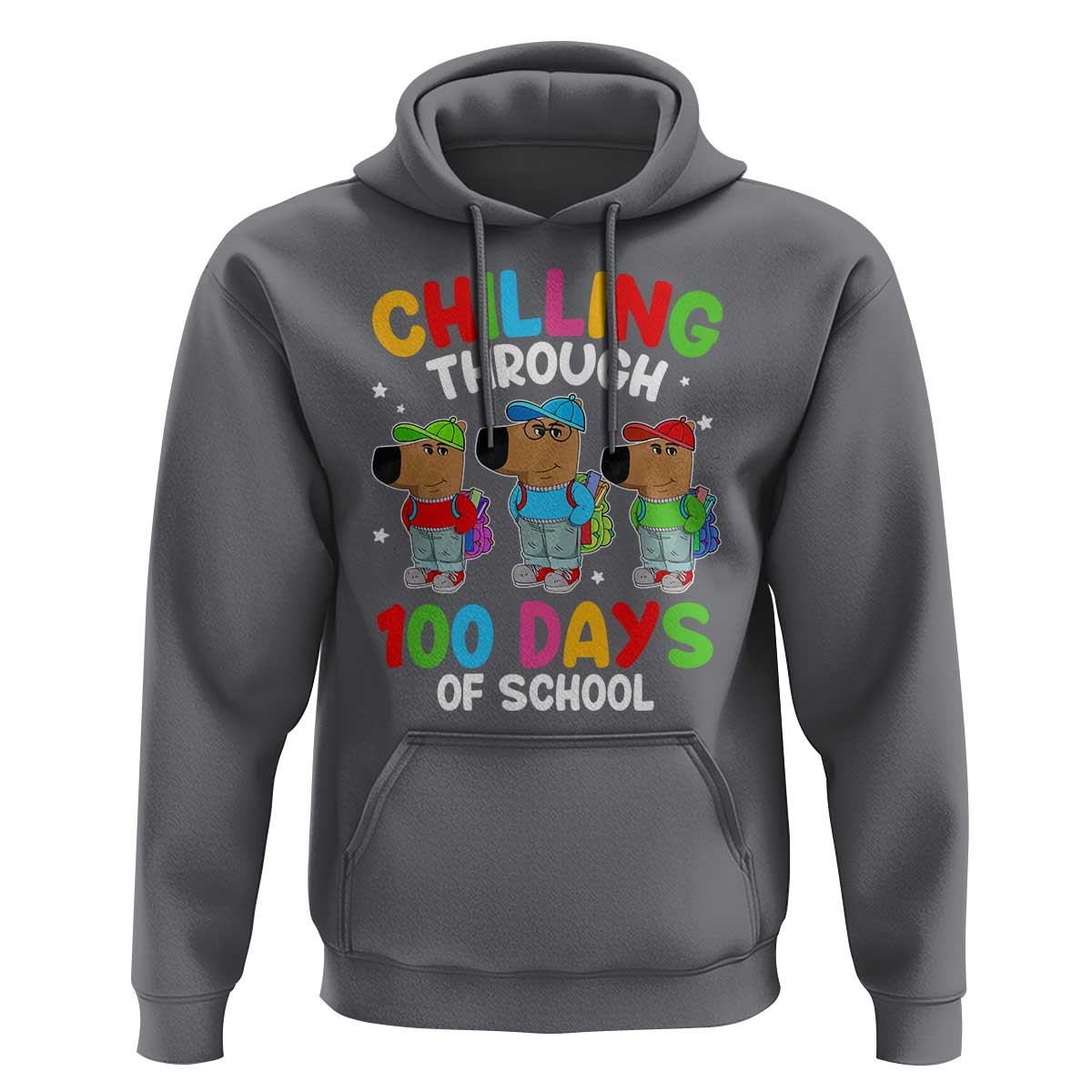 Funny Chilling Through 100 Days Of school Hoodie