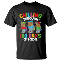 Funny Chilling Through 100 Days Of school T Shirt - Wonder Print Shop
